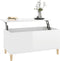 vidaXL - Salontafel - 90x44,5x45 - cm - bewerkt - hout - hoogglans - wit