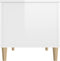 vidaXL - Salontafel - 90x44,5x45 - cm - bewerkt - hout - hoogglans - wit