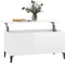 vidaXL - Salontafel - 90x44,5x45 - cm - bewerkt - hout - hoogglans - wit