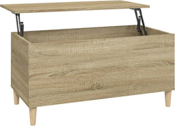vidaXL - Salontafel - 90x44,5x45 - cm - bewerkt - hout - sonoma - eikenkleurig