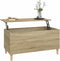 vidaXL - Salontafel - 90x44,5x45 - cm - bewerkt - hout - sonoma - eikenkleurig