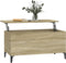 vidaXL - Salontafel - 90x44,5x45 - cm - bewerkt - hout - sonoma - eikenkleurig