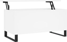 vidaXL - Salontafel - 90x44,5x45 - cm - bewerkt - hout - wit