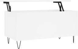 vidaXL - Salontafel - 90x44,5x45 - cm - bewerkt - hout - wit