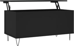 vidaXL - Salontafel - 90x44,5x45 - cm - bewerkt - hout - zwart