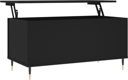 vidaXL - Salontafel - 90x44,5x45 - cm - bewerkt - hout - zwart