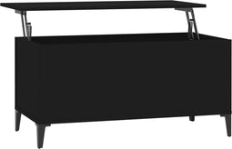 vidaXL - Salontafel - 90x44,5x45 - cm - bewerkt - hout - zwart