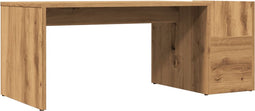 vidaXL - Salontafel - 90x45x35 - cm - bewerkt - hout - artisan - eikenkleurig