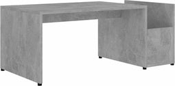 vidaXL - Salontafel - 90x45x35 - cm - bewerkt - hout - betongrijs