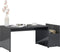 vidaXL - Salontafel - 90x45x35 - cm - bewerkt - hout - hoogglans - grijs