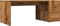 vidaXL - Salontafel - 90x45x35 - cm - bewerkt - hout - oud - houtkleurig
