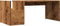 vidaXL - Salontafel - 90x45x35 - cm - bewerkt - hout - oud - houtkleurig