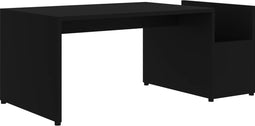 vidaXL - Salontafel - 90x45x35 - cm - bewerkt - hout - zwart