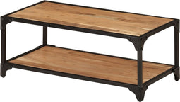vidaXL - Salontafel - 90x45x35 - cm - massief - acaciahout