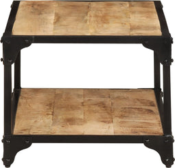 vidaXL - Salontafel - 90x45x35 - cm - massief - ruw - mangohout
