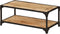 vidaXL - Salontafel - 90x45x35 - cm - massief - ruw - mangohout