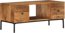vidaXL - Salontafel - 90x45x40 - cm - massief - mangohout