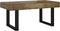 vidaXL - Salontafel - 90x45x40 - cm - MDF - en - ijzer - donkerbruin - en - zwart