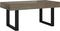 vidaXL - Salontafel - 90x45x40 - cm - MDF - en - ijzer - grijs - en - zwart