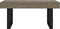 vidaXL - Salontafel - 90x45x40 - cm - MDF - en - ijzer - grijs - en - zwart