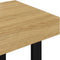 vidaXL - Salontafel - 90x45x40 - cm - MDF - en - ijzer - lichtbruin - en - zwart