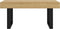 vidaXL - Salontafel - 90x45x40 - cm - MDF - en - ijzer - lichtbruin - en - zwart