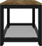 vidaXL - Salontafel - 90x45x45 - cm - MDF - en - ijzer - donkerbruin - en - zwart