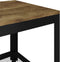 vidaXL - Salontafel - 90x45x45 - cm - MDF - en - ijzer - donkerbruin - en - zwart
