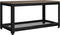 vidaXL - Salontafel - 90x45x45 - cm - MDF - en - ijzer - grijs - en - zwart