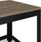vidaXL - Salontafel - 90x45x45 - cm - MDF - en - ijzer - grijs - en - zwart