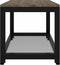 vidaXL - Salontafel - 90x45x45 - cm - MDF - en - ijzer - grijs - en - zwart