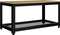 vidaXL - Salontafel - 90x45x45 - cm - MDF - en - ijzer - lichtbruin - en - zwart