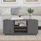 vidaXL - Salontafel - 90x49x40,5 - cm - massief - grenenhout - grijs