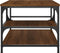 vidaXL - Salontafel - 90x49x40 - cm - bewerkt - hout - bruin - eikenkleur