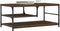 vidaXL - Salontafel - 90x49x40 - cm - bewerkt - hout - bruin - eikenkleur
