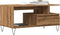 vidaXL - Salontafel - 90x49x45 - cm - bewerkt - hout - artisanaal - eikenkleurig