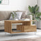 vidaXL - Salontafel - 90x49x45 - cm - bewerkt - hout - artisanaal - eikenkleurig
