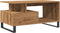 vidaXL - Salontafel - 90x49x45 - cm - bewerkt - hout - artisanaal - eikenkleurig