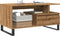 vidaXL - Salontafel - 90x49x45 - cm - bewerkt - hout - artisanaal - eikenkleurig