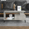 vidaXL - Salontafel - 90x49x45 - cm - bewerkt - hout - betongrijs