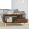 vidaXL - Salontafel - 90x49x45 - cm - bewerkt - hout - bruineiken