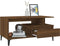 vidaXL - Salontafel - 90x49x45 - cm - bewerkt - hout - bruineiken