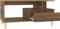 vidaXL - Salontafel - 90x49x45 - cm - bewerkt - hout - bruineiken