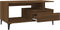 vidaXL - Salontafel - 90x49x45 - cm - bewerkt - hout - bruineiken