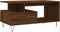 vidaXL - Salontafel - 90x49x45 - cm - bewerkt - hout - bruineiken