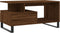 vidaXL - Salontafel - 90x49x45 - cm - bewerkt - hout - bruineiken