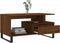 vidaXL - Salontafel - 90x49x45 - cm - bewerkt - hout - bruineiken