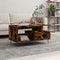 vidaXL - Salontafel - 90x49x45 - cm - bewerkt - hout - gerookt - eikenkleurig