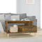 vidaXL - Salontafel - 90x49x45 - cm - bewerkt - hout - gerookt - eikenkleurig