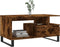 vidaXL - Salontafel - 90x49x45 - cm - bewerkt - hout - gerookt - eikenkleurig
